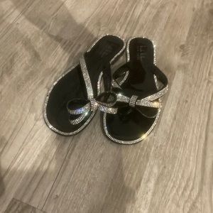 Rhinestone flip flops